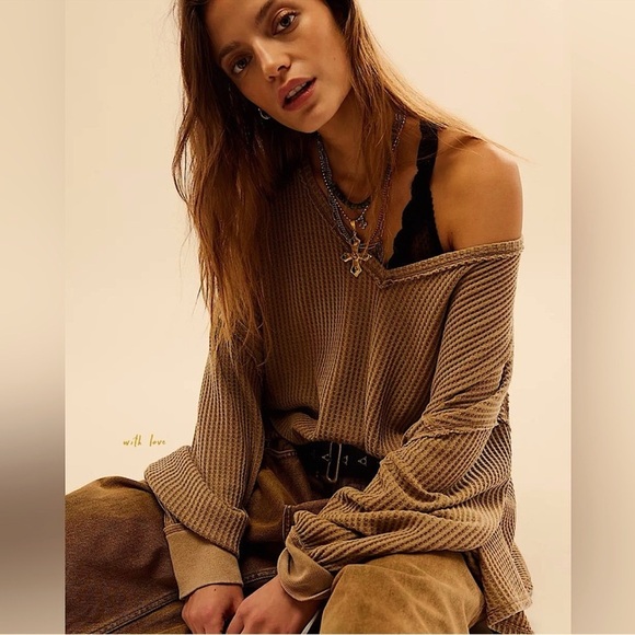 Free People We the Free Coraline Boho Casual Thermal Size Small NWOT - Picture 12 of 14